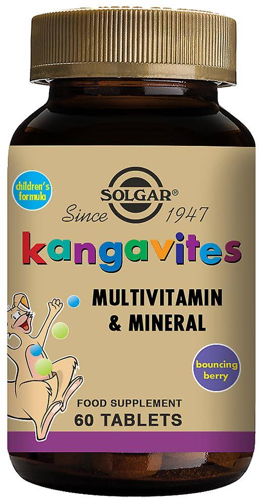 Solgar Kangavites Complete Multivitamin & Mineral Childrens Formula - Bouncin Berry, 60 Capsules