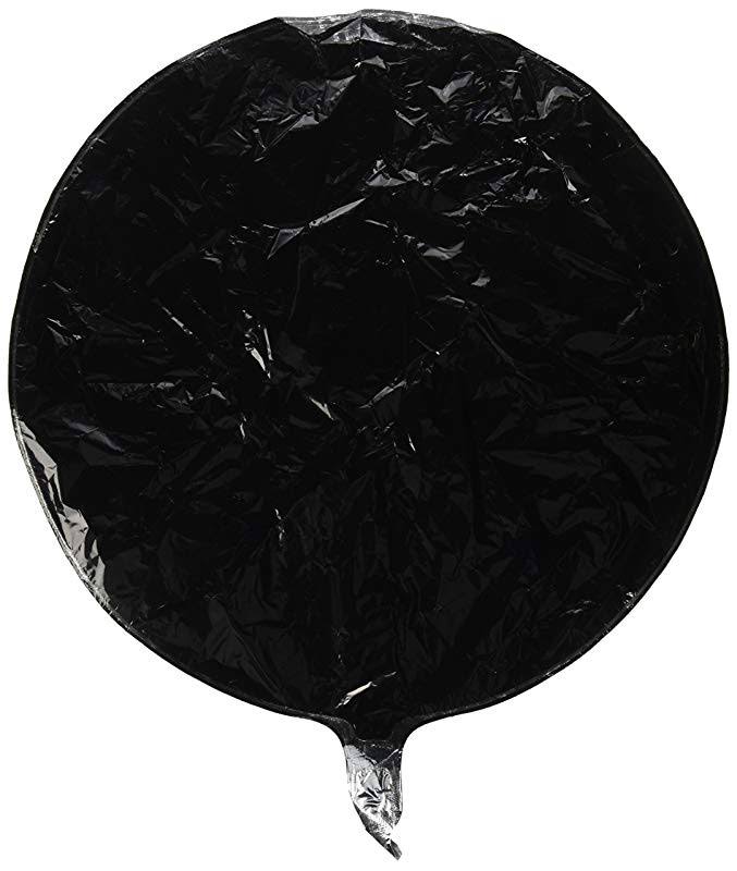 Qualatex Round Shaped Foil Balloon - Black, 18"