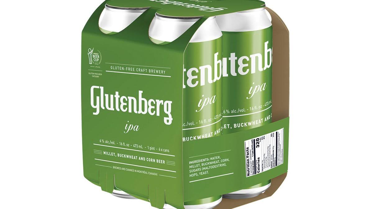 Glutenberg Beer, IPA - 4 pack, 16 fl oz