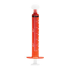 Medisca 8152-02 Syringe Oral Topical w/Cap Amber 3ml 100/Box