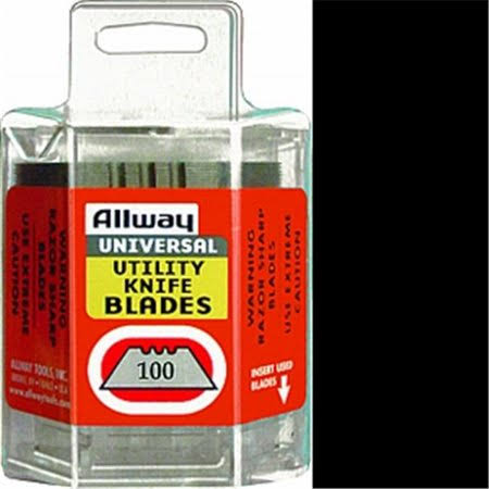 Allway DSP100 Allway Tools Utility Knife Blade - 3 Notch, 100pk