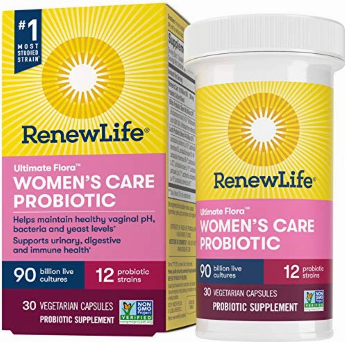 Renew Life Ultimate Flora Women's Care Probiotic 90 Billion 30 vcaps