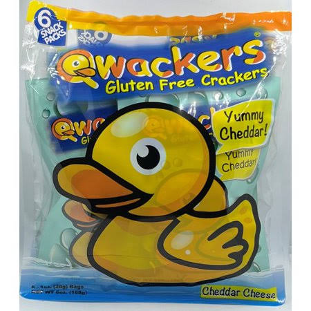 3 Pack of Qwackers Crackers Gluten Free Cheddar Cheese -- 6 Packs