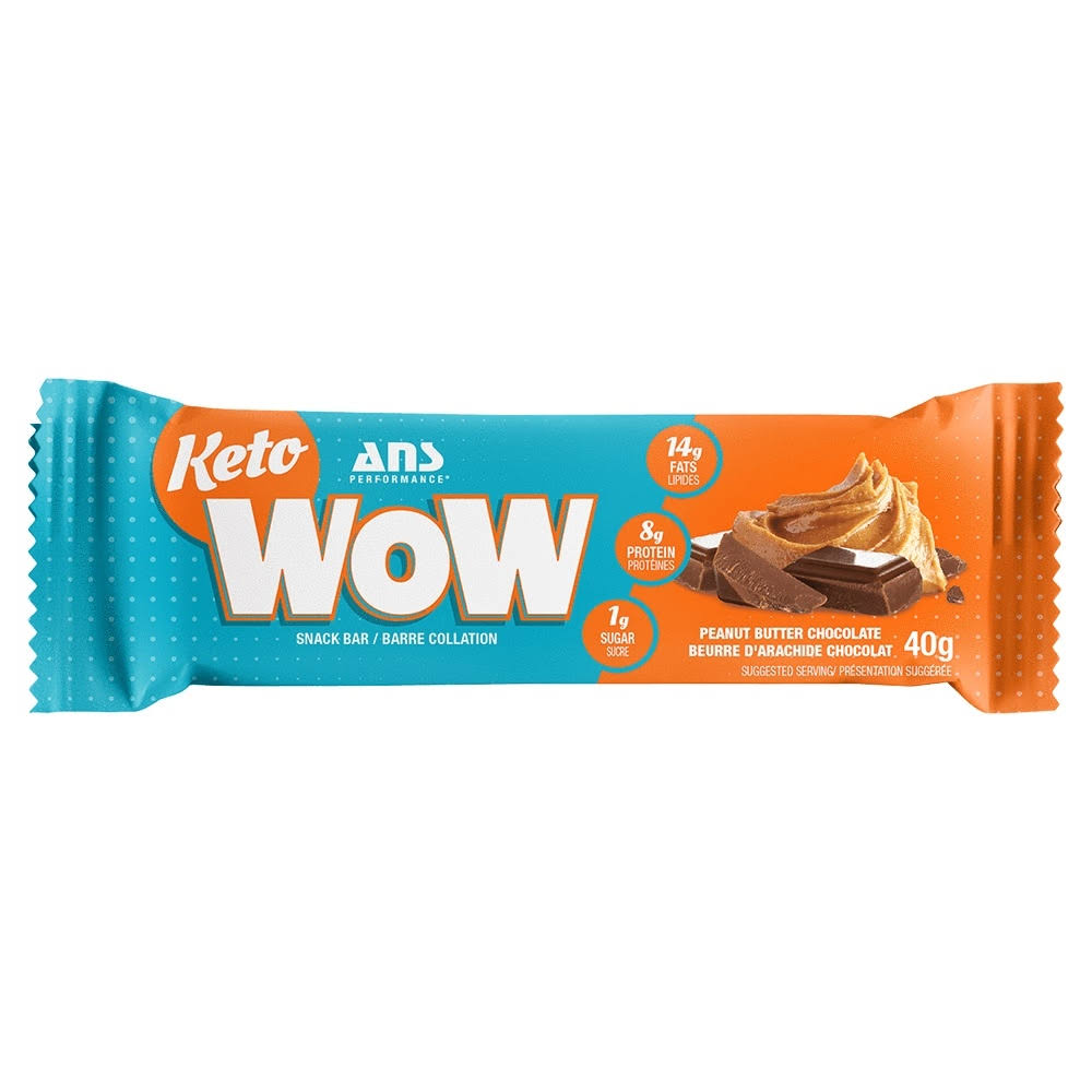 ans Performance KetoWOW Bars Peanut Butter Chocolate 40G