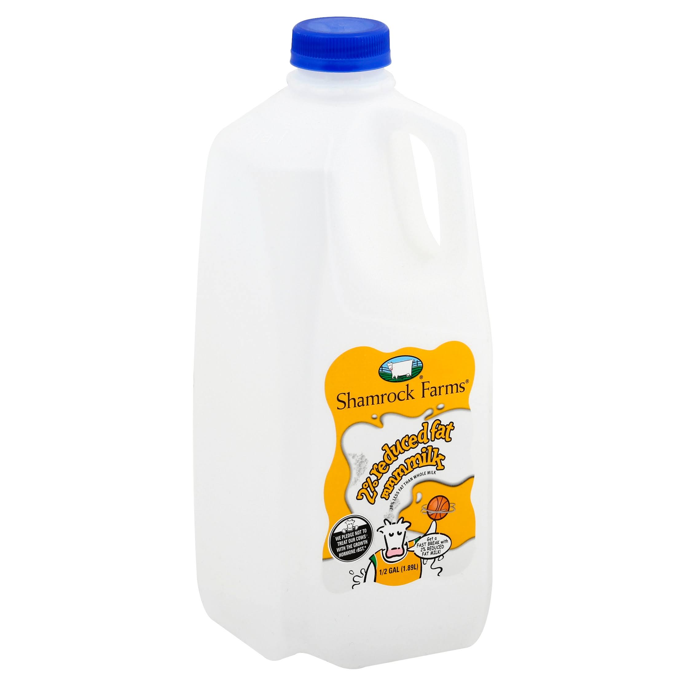 Shamrock Farms Mmmmilk Milk, Reduced Fat, 2% Milkfat - 0.5 gal (1.89 l)