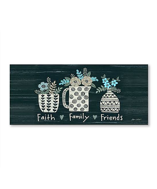 Sassafras Mats Blue 'Faith Family Friends' Sassafras Switch Doormat One-Size