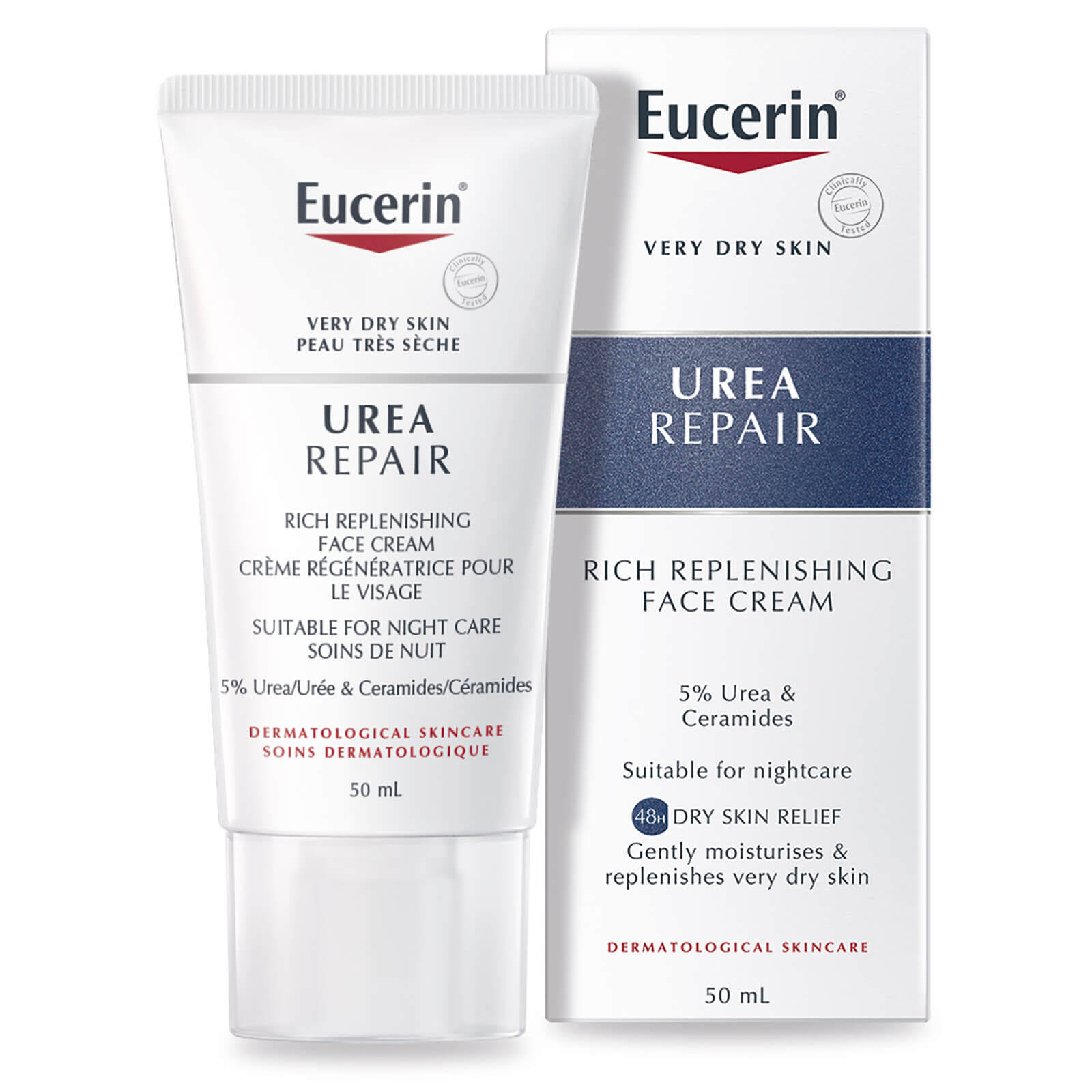 Eucerin Dry Skin Replenishing Face Cream Night - 50ml