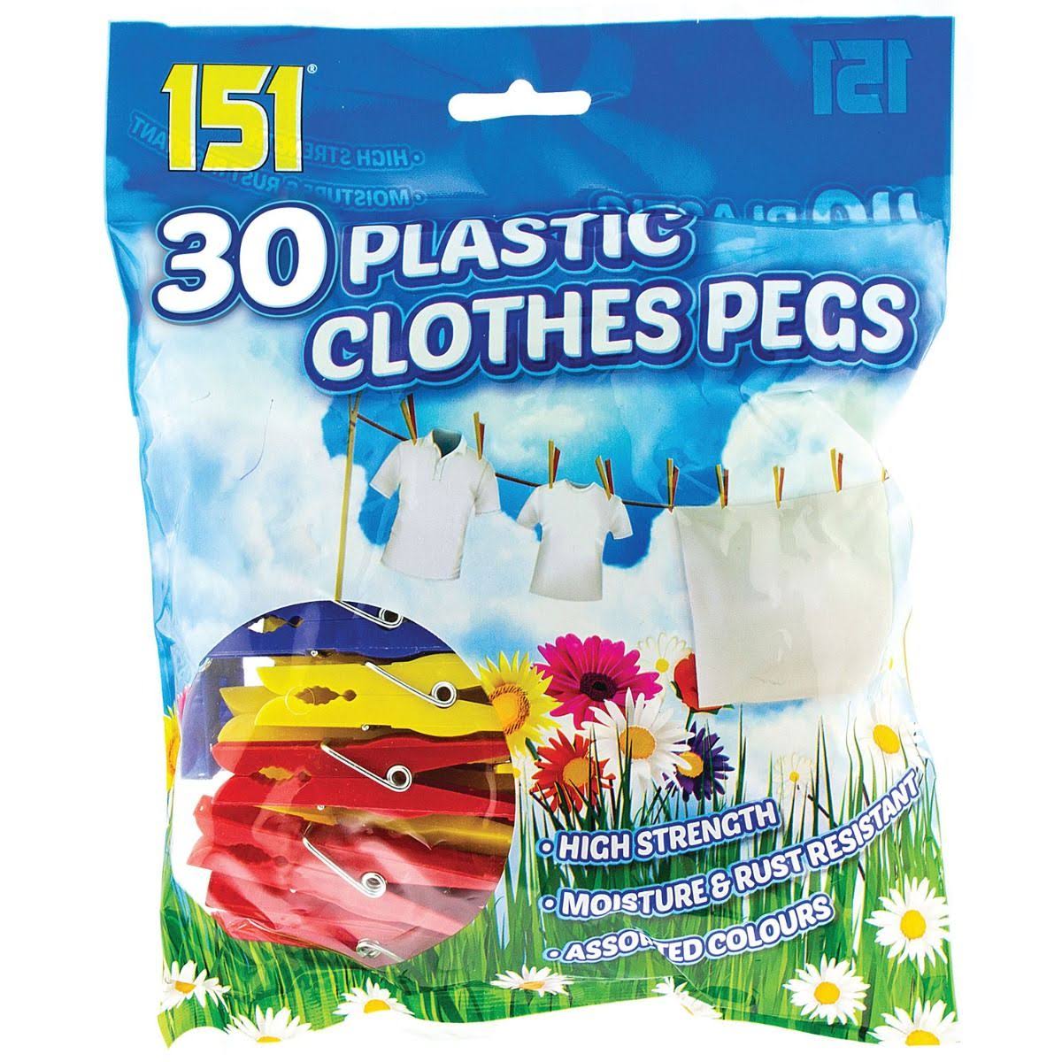 Angel 151 Plastic Clothes Pegs 30 Pack