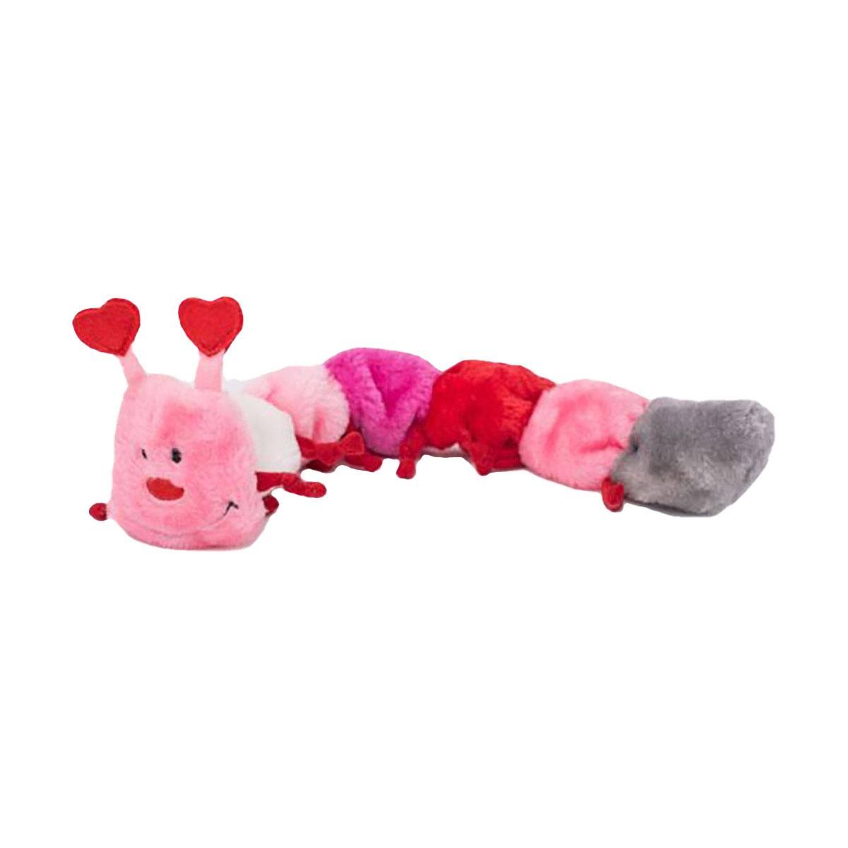 ZippyPaws Valentine's Caterpillar Dog Toy - Large