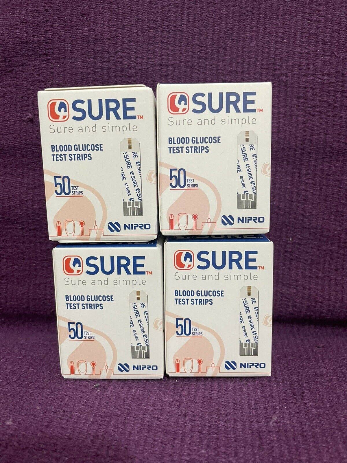 4Sure Blood Glucose Test Strips x 50