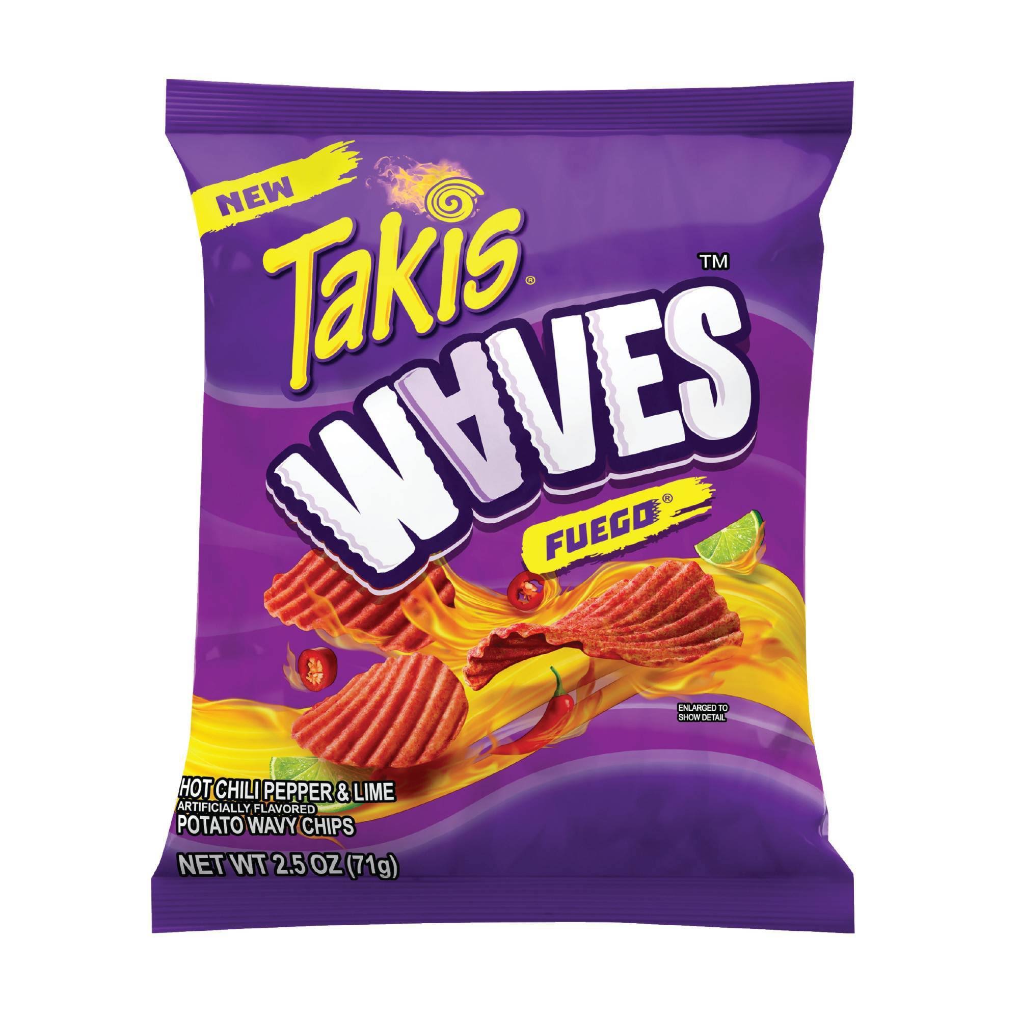 Takis Waves – Fuego Flavor Spicy Chips , Waves Fuego, 2.5 Ounce