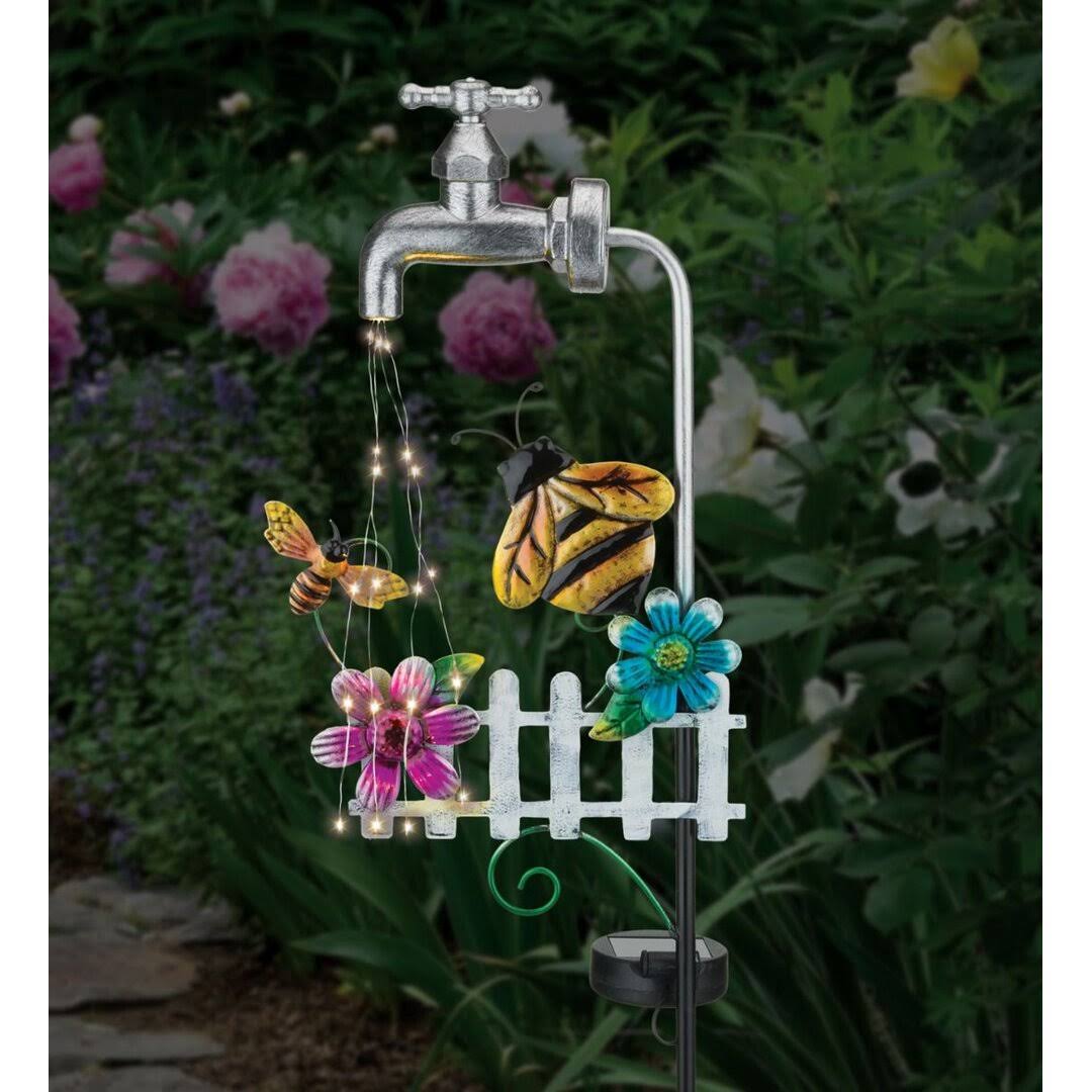 Regal Art & Gift 13035 - 35.25" Bee Faucet Solar Stake