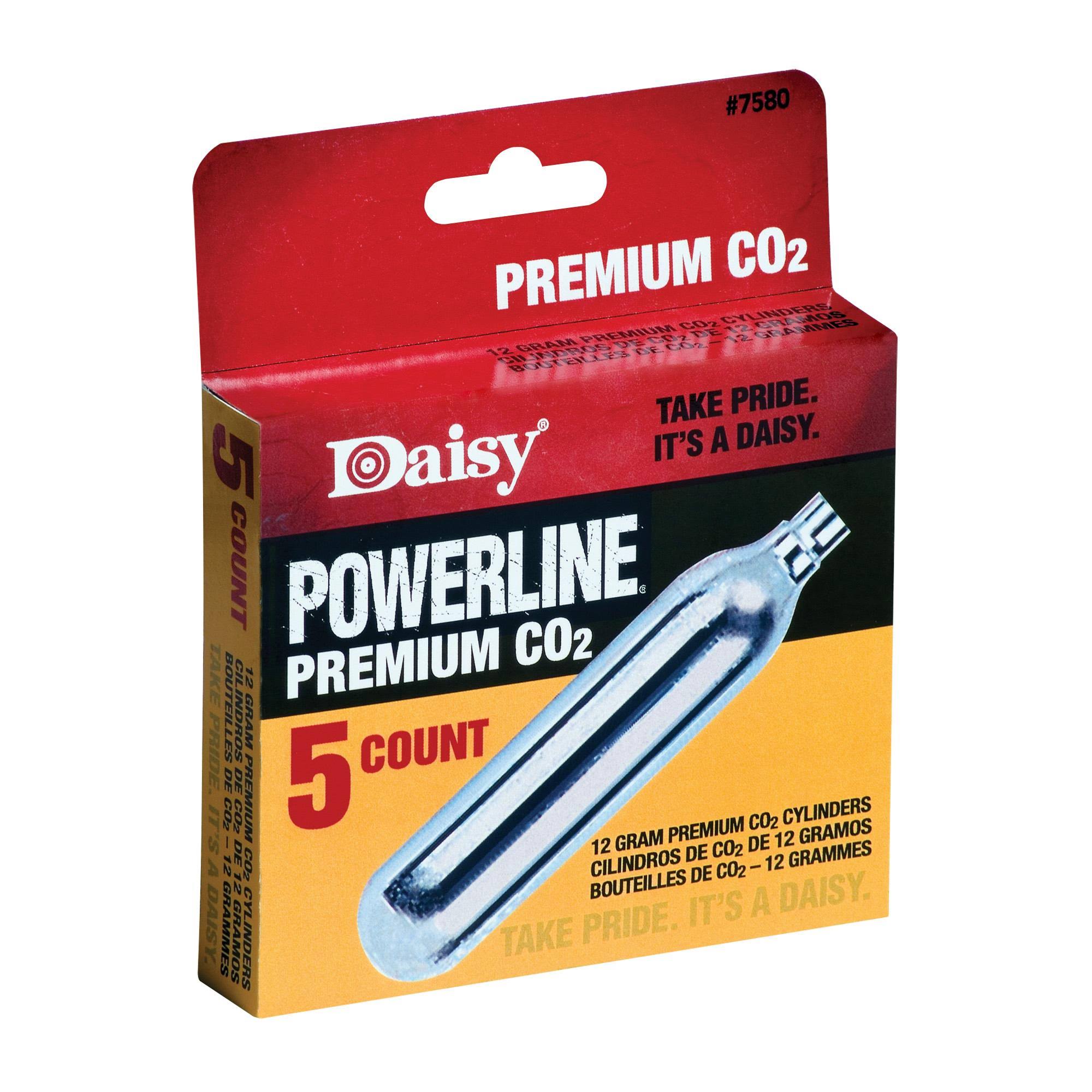 Daisy Powerline Premium Co2 Cylinders - 5 Count, 12g