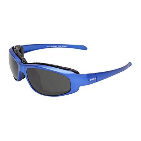 Global Vision Eyewear Herc 2 Pl Blue Met SM Hercules 2 Plus Safety Foam Padded Sunglasses, Metallic Blue Frame, Size: Large