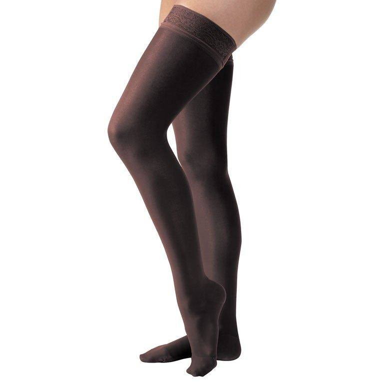 JOBST UltraSheer Thigh High with Lace Silicone Top Band, 15-20 mmHg Co