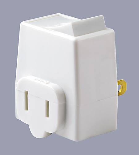 Plug in Switch Tap Ivory Leviton Outlet Adapters - 13 amp, 125V