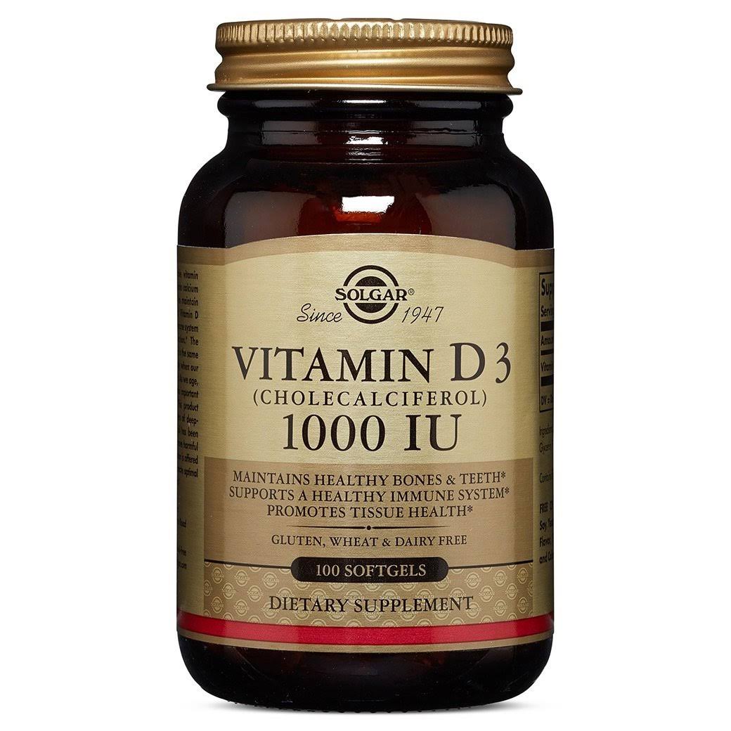 Solgar Vitamin D3 Cholecalciferol 1000 IU Softgels