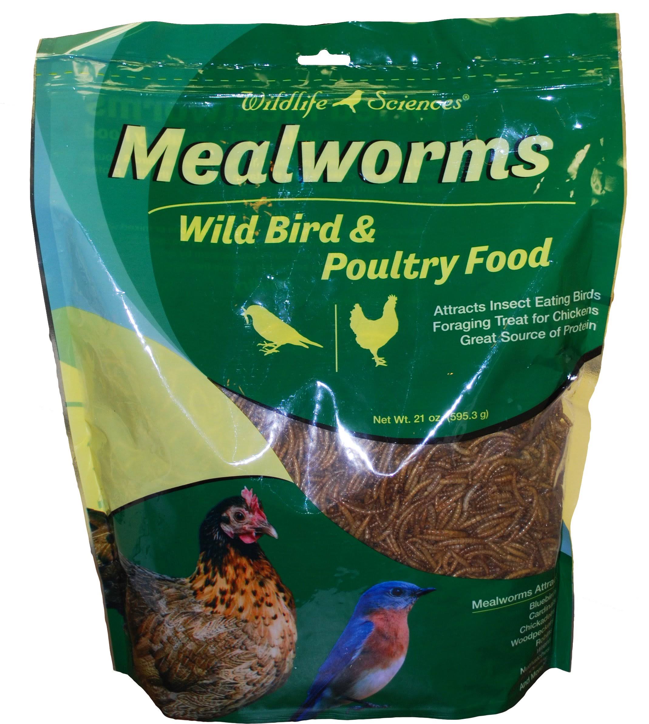 Wildlife Sciences Dried Mealworms, 21-oz Bag