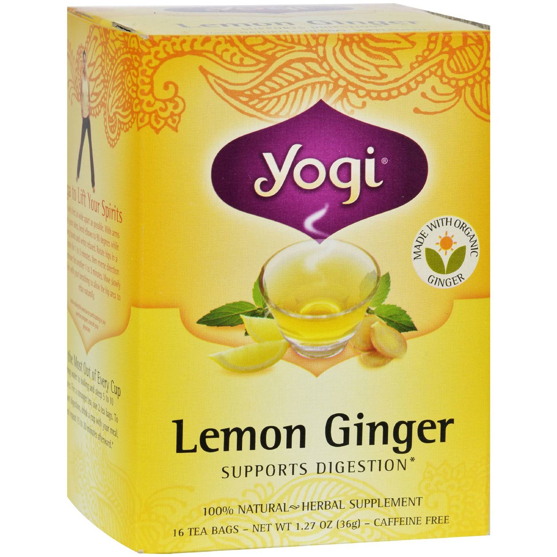 Yogi Tea - Lemon Ginger, 16 Tea Bags
