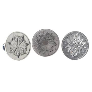 Nordic Ware All-Season Cast Cookie Stamps - Set of 3, Aluminum