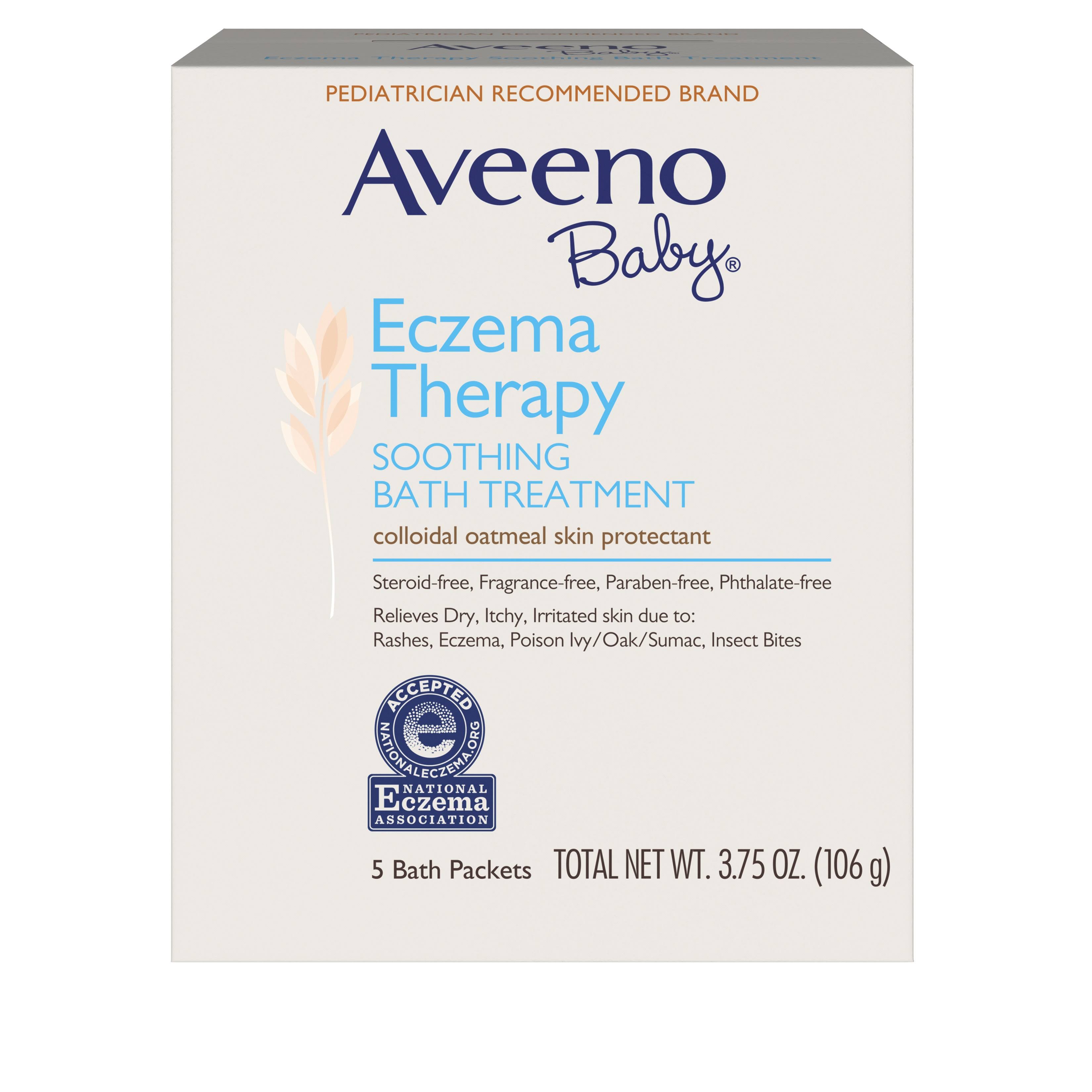 Aveeno Baby Eczema Therapy Soothing Bath Treatment - 5 x 3.75 Oz Pack