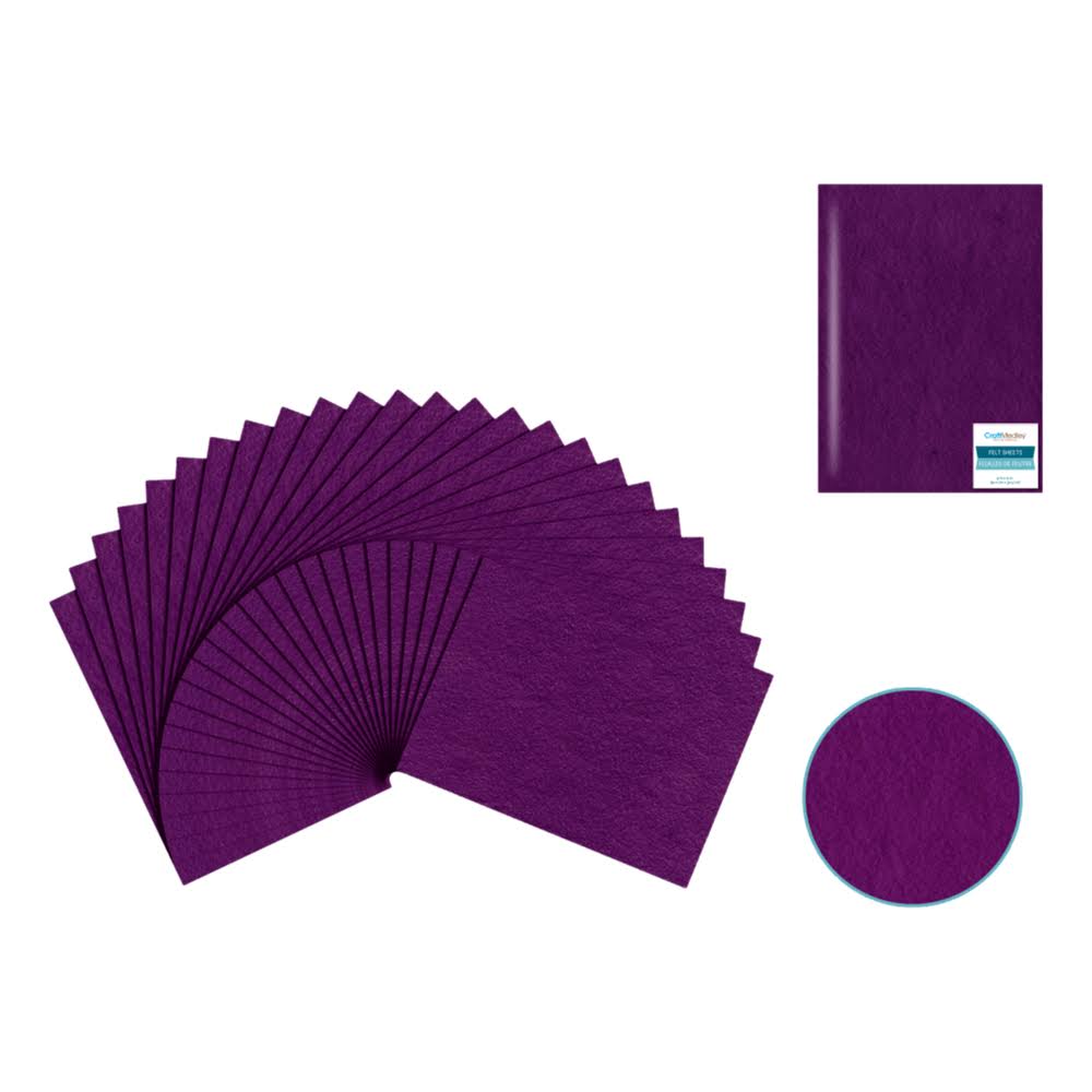 Purple Felt sheets: 9"x12"