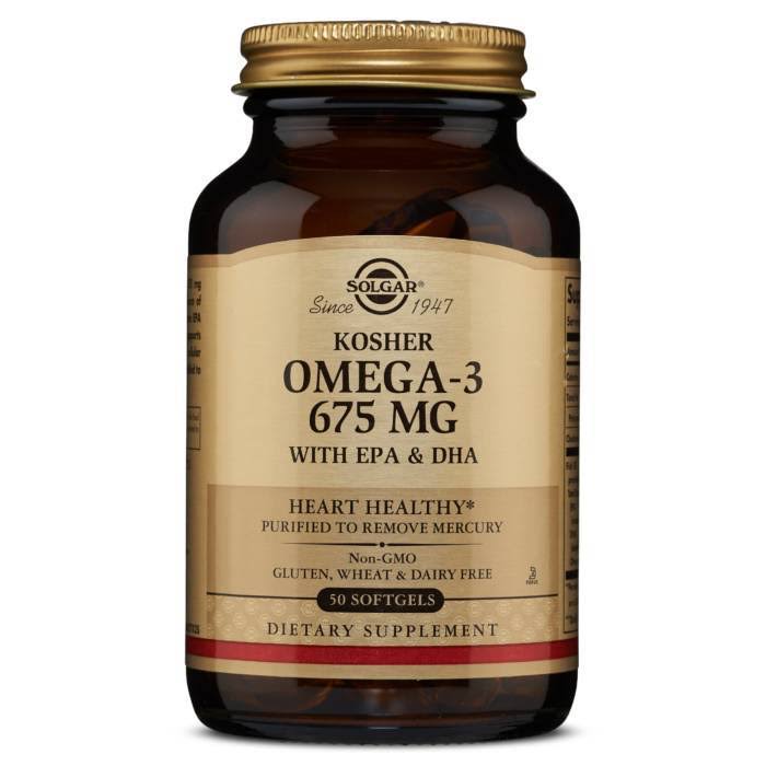 Solgar Vitamin and Herb - Kosher Omega-3 675 mg - 50 Softgels
