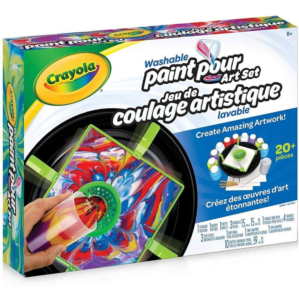 Crayola 30380085 Washable Paint Pour Art Set