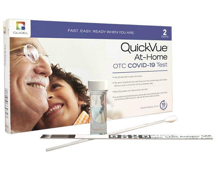 QuickVue Covid-19 Rapid Test - OTC Home Test Kit - 4 Boxes (8 Tests)