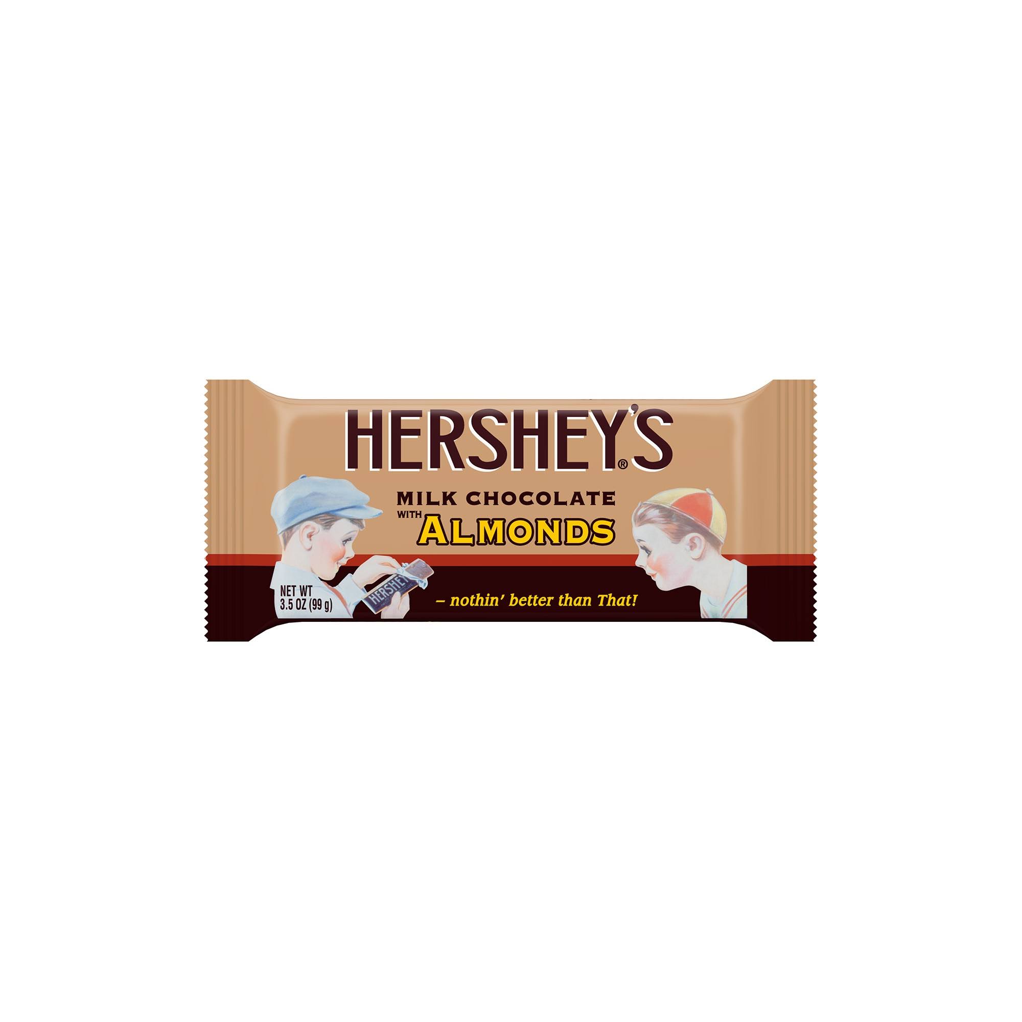 Hershey's Chocolate, Milk, with Almonds - 3.5 oz