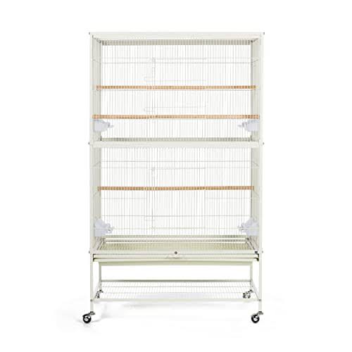 Prevue Pet Wrought Iron Flight Cage - with Stand, White, 31" x 20" x 53"