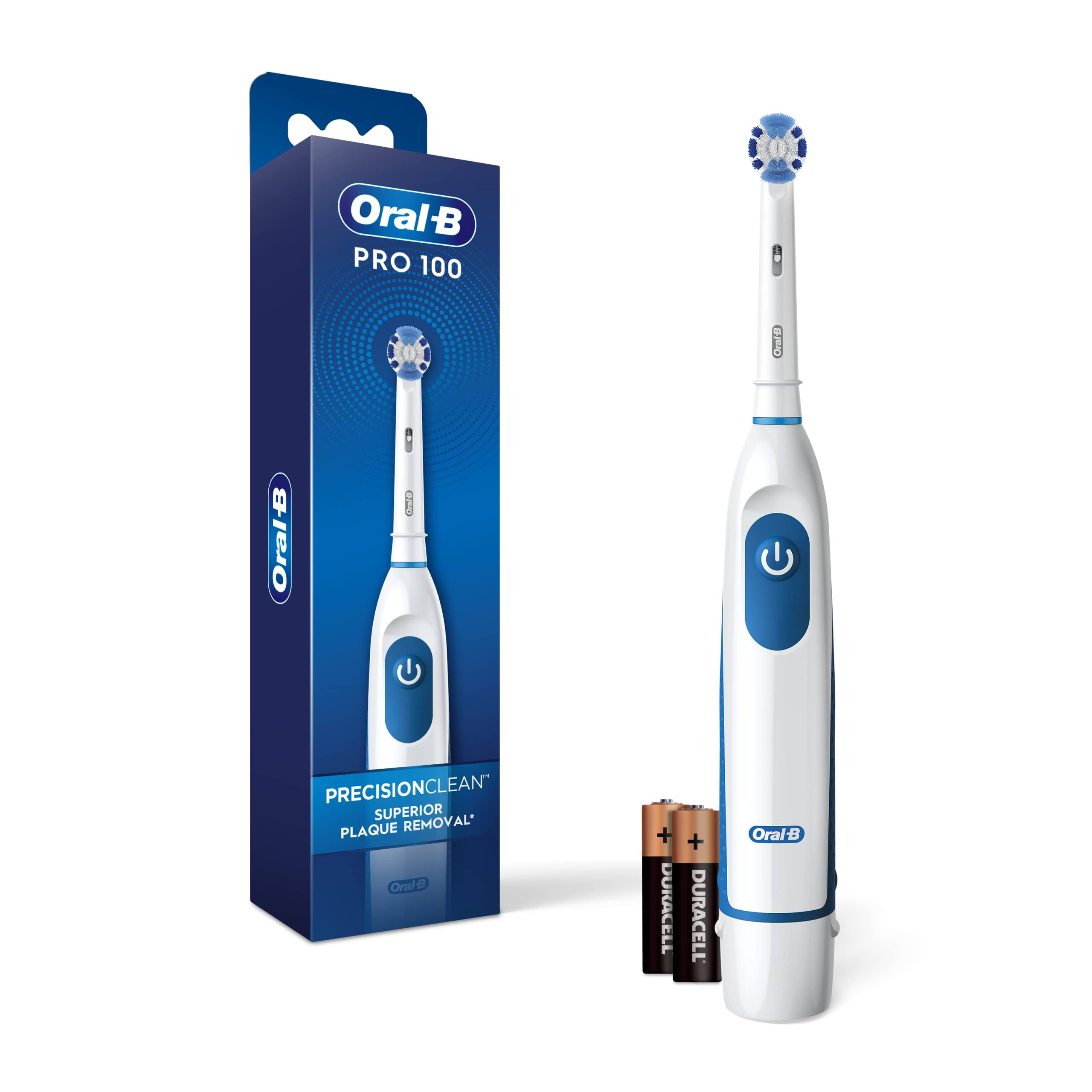 Oral B Pro 100 Precision Clean, Battery Power Toothbrush, White