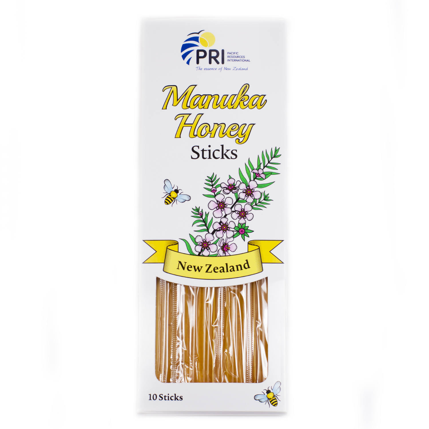 Pacific Resources International Manuka Honey Sticks, 10 Count (Pack of 1)