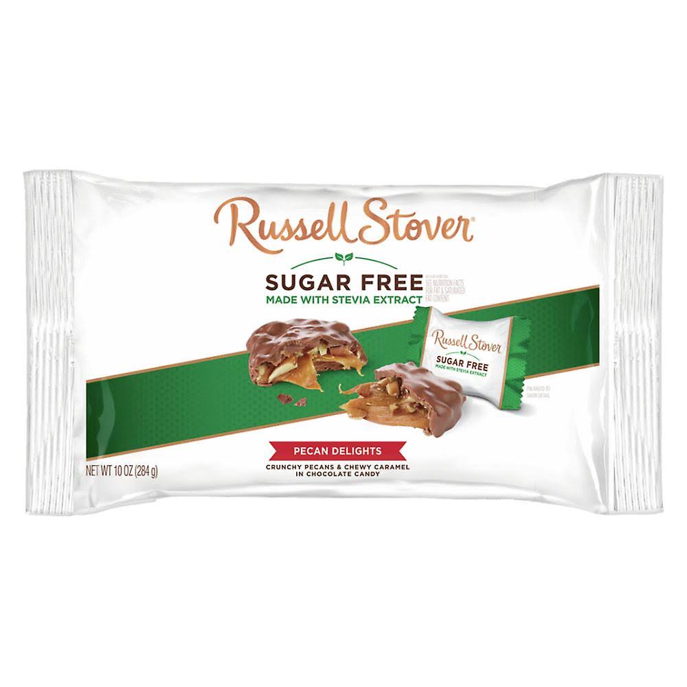 Russell Stover Sugar Free Milk Chocolate - Pecan Delights, 10oz