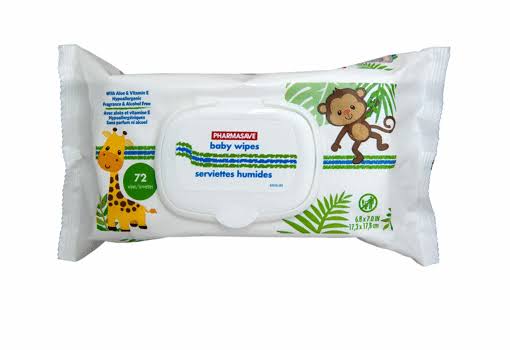 PHARMASAVE BABY WIPES TUB - UNSCENTED 72S