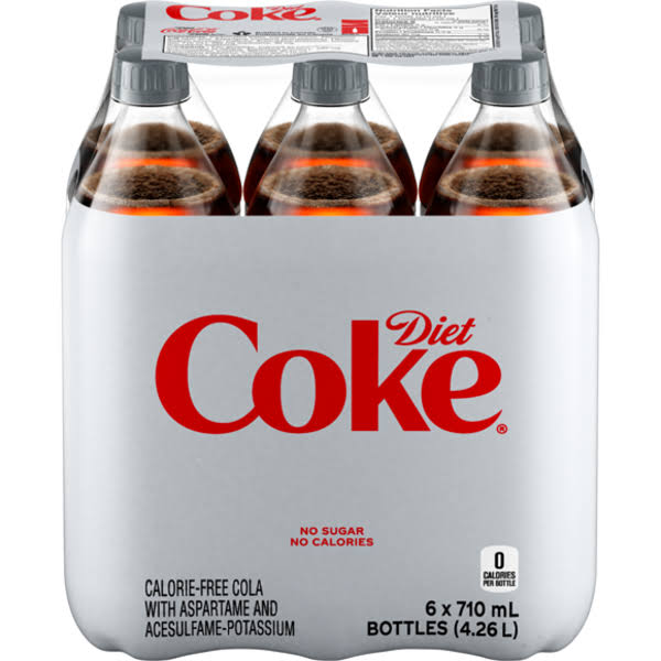 Diet Coke 710Ml Bottles, 6 Pack