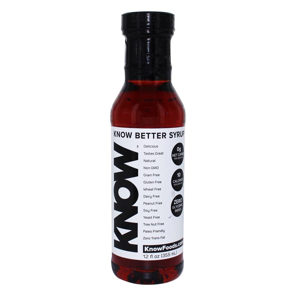 Know Better Foods Syrup Maple Flavor 12 FL oz