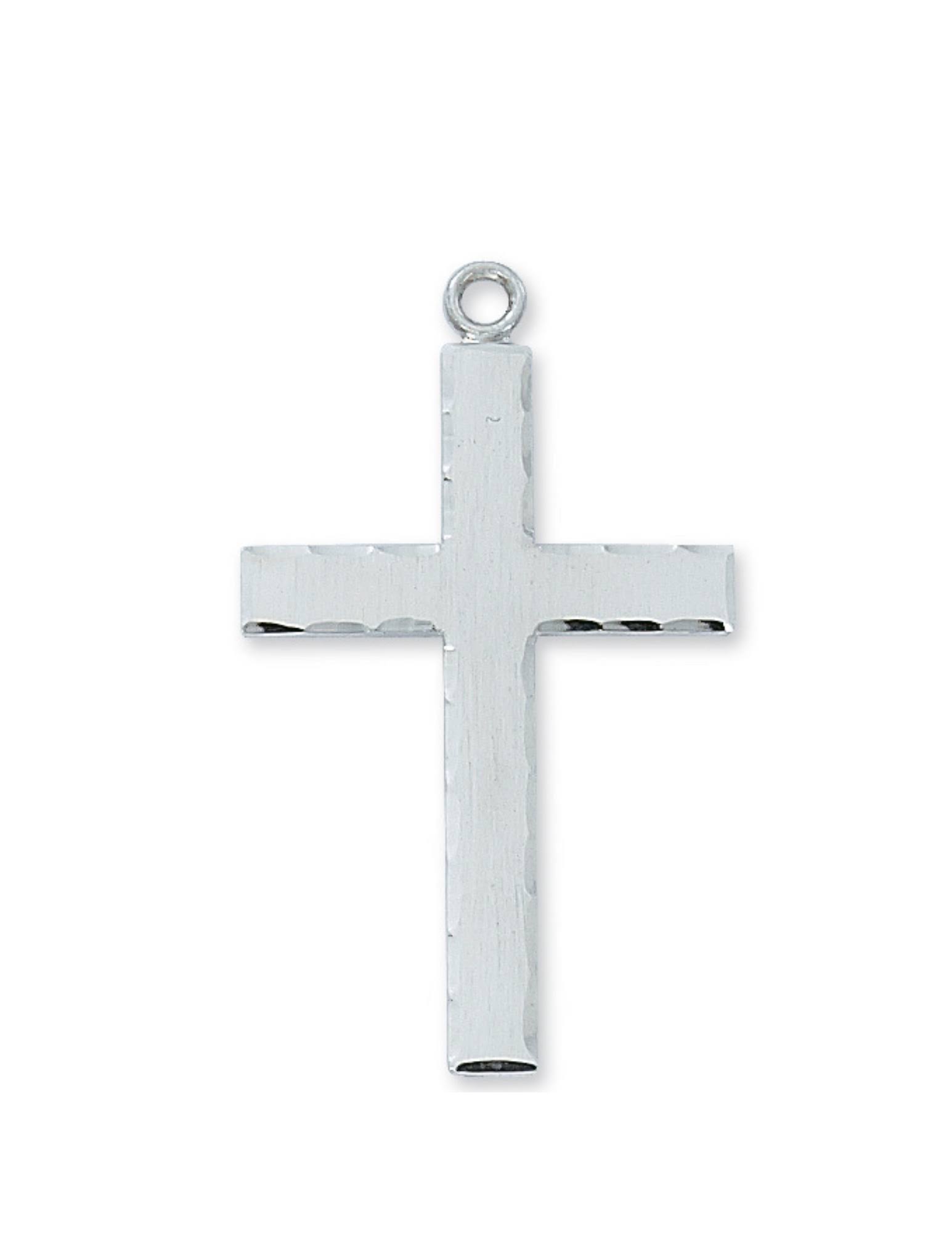 Sterling Silver Lord's Prayer Cross Pendant