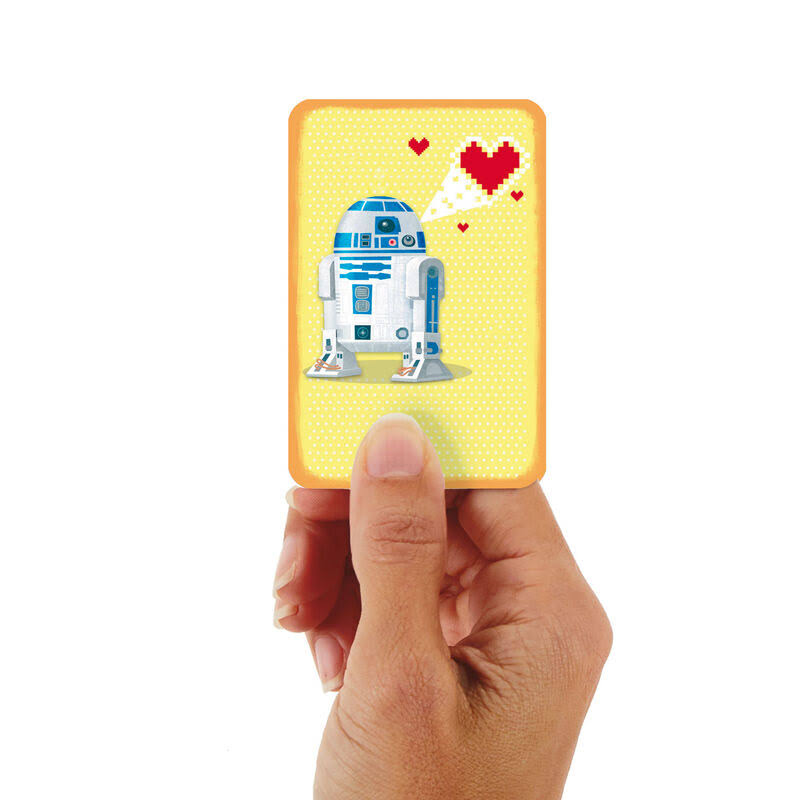 Hallmark Love Card, 3.25" Mini Star Wars R2-D2 with Hearts Blank Card