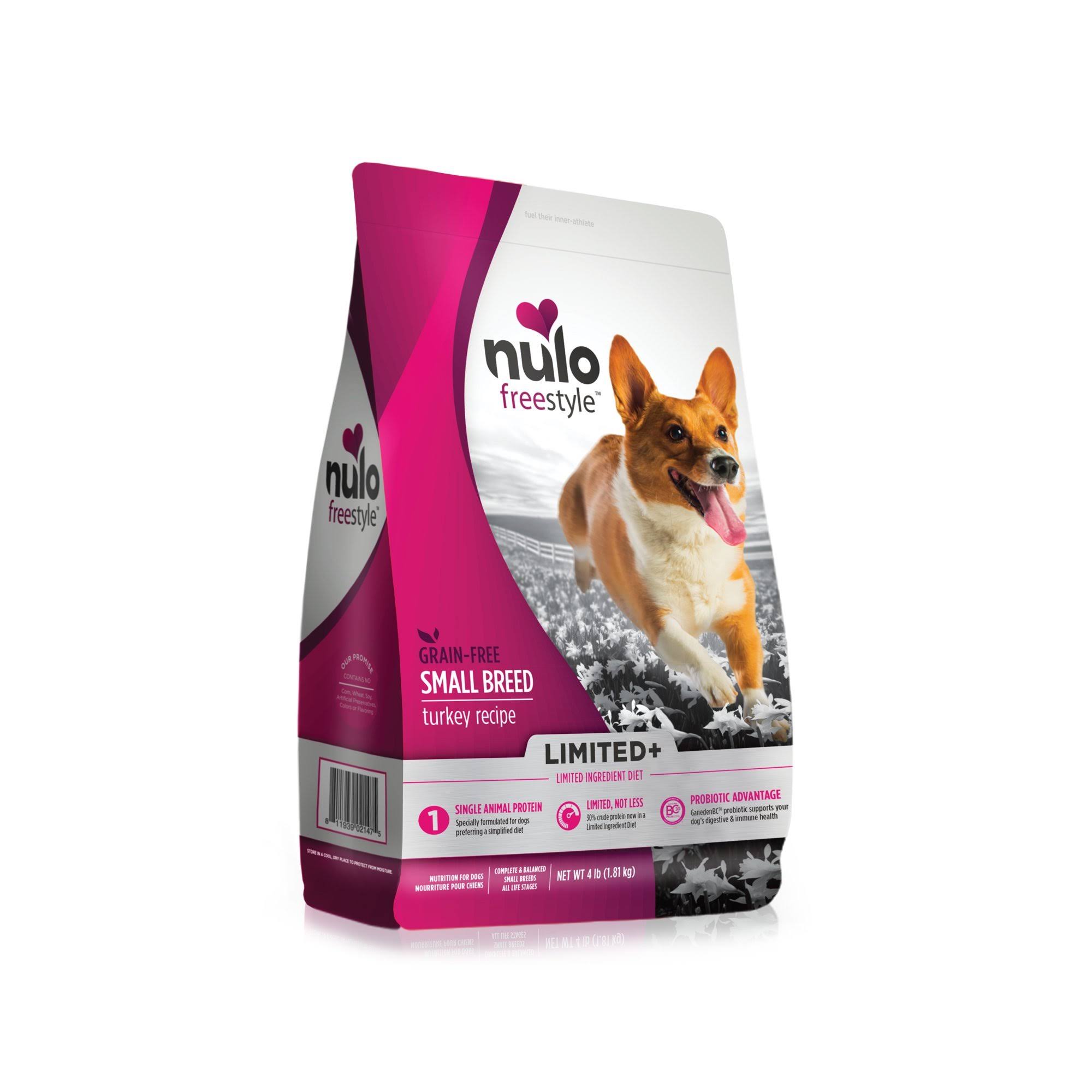 Nulo Freestyle Limited+ Grain Free Small Breed Turkey Dry Dog Food 4 lb