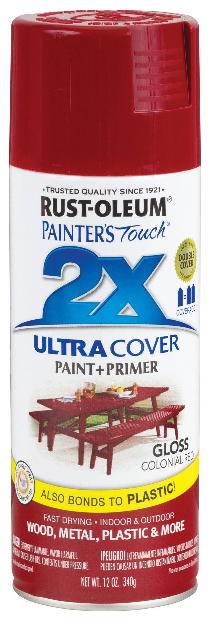 Rust-Oleum Painter's Touch 2X General Purpose Spray Paint - Gloss Colonial Red, 12oz