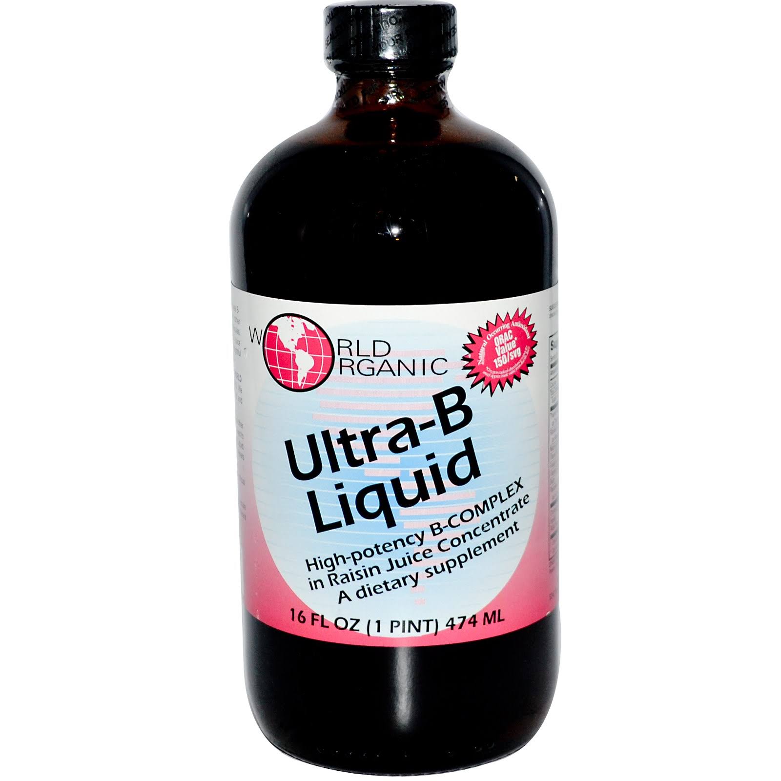 World Organic Vitamin Liquid Ultra-b Supplement - 16oz