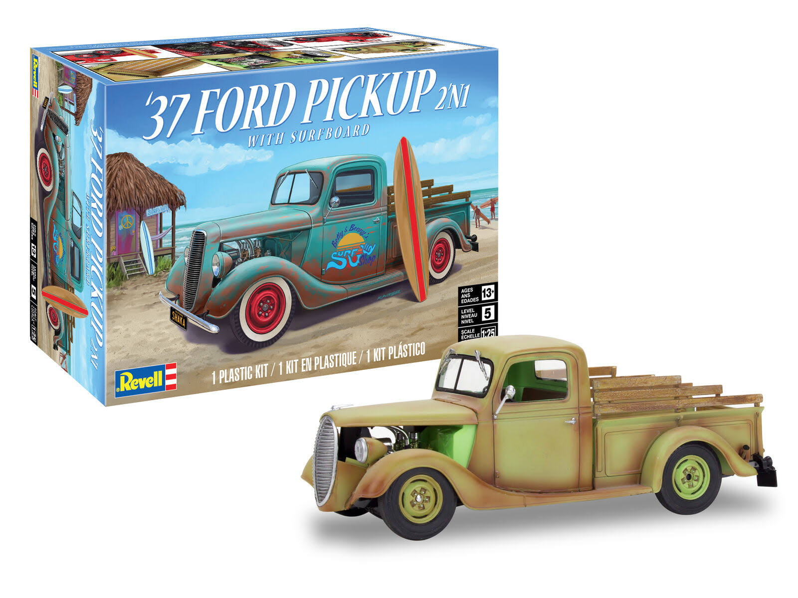 Revell 1/25 Ford Pickup 1937 w/ Surfboard 85-4516