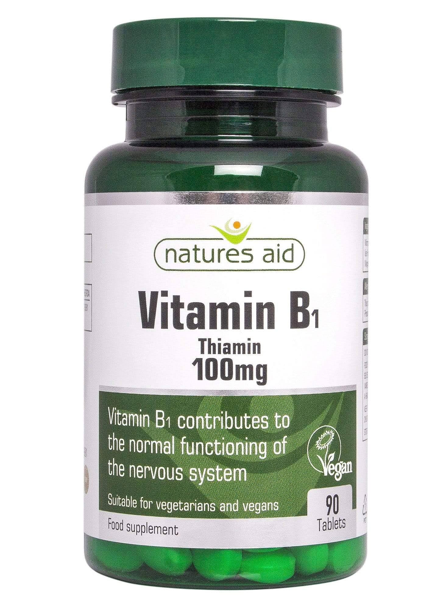 Natures Aid Vitamin B1 Food Supplement - 90 Tablets