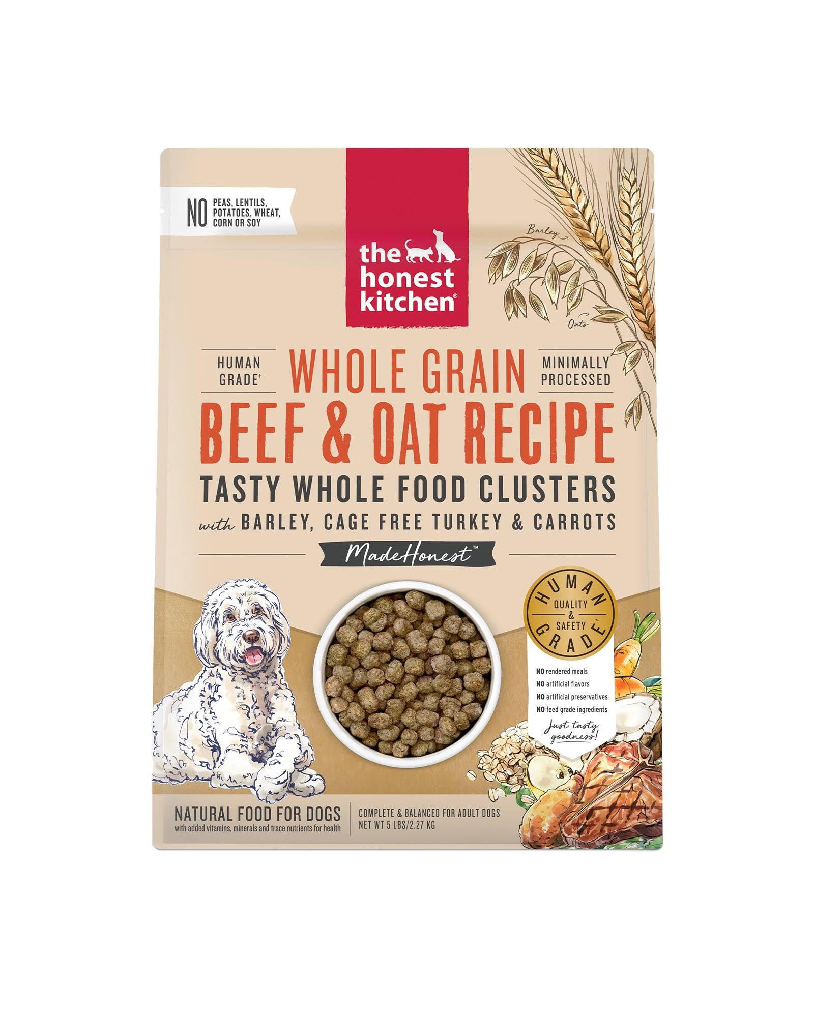 The Honest Kitchen Dog Food | 5lb Whole Grain Beef & Turkey Clusters