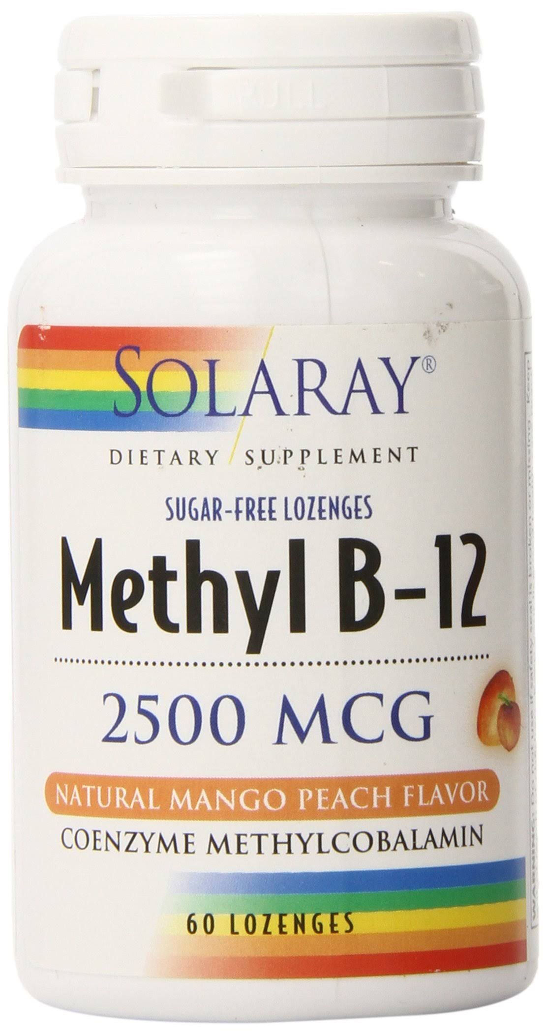 Solaray Methyl B-12 Lozenges - Mango Peach, x60
