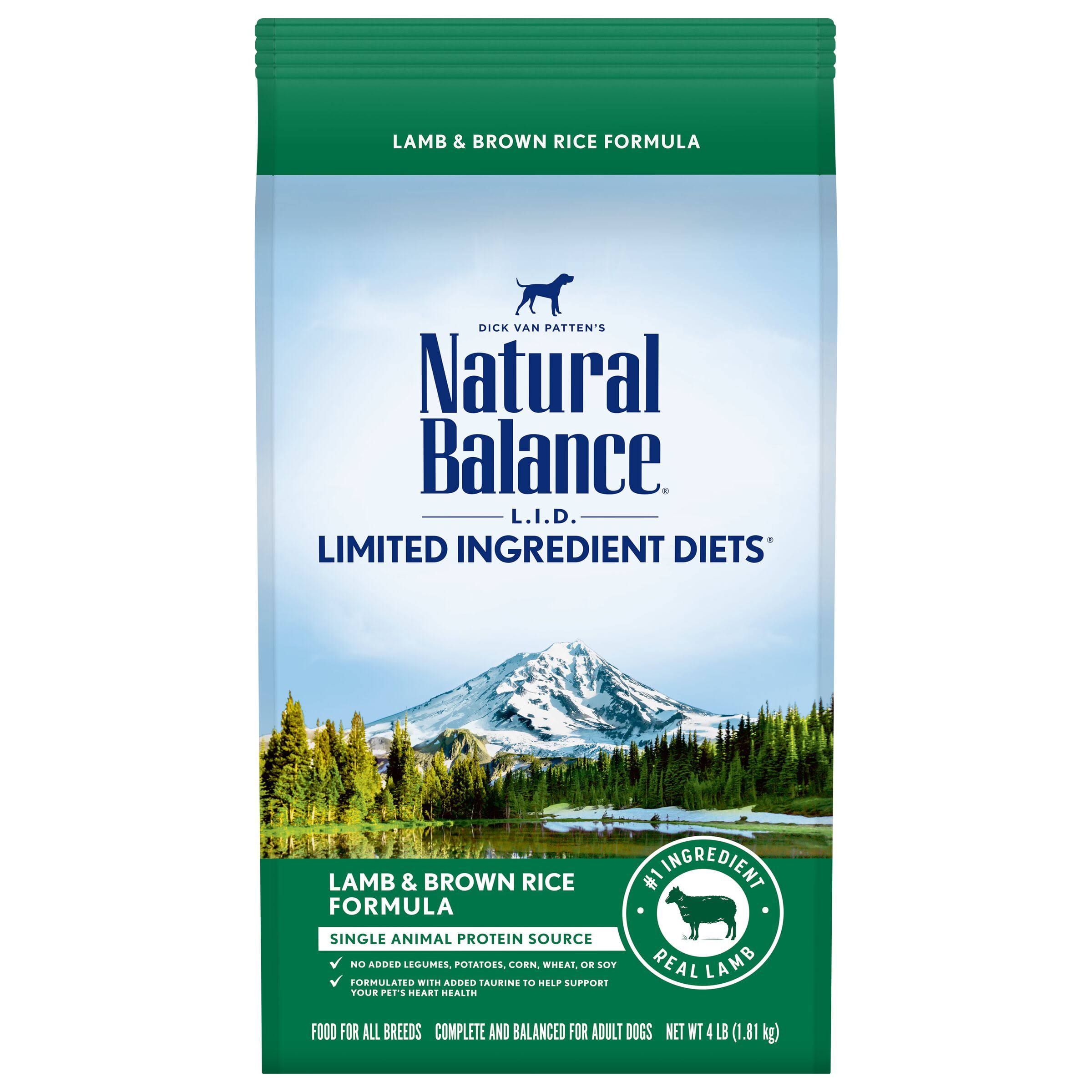 Natural Balance Lamb & Brown Rice Dog Food [4lb]