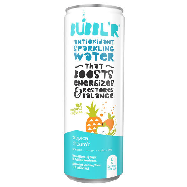 BUBBL’R Antioxidant Sparkling Water, Tropical dream'r - 12.0 fl oz