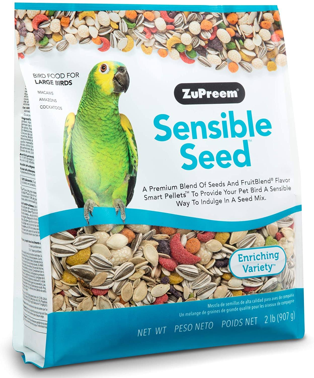 ZuPreem Sensible Seed Bird Food for Large Birds - 2lbs
