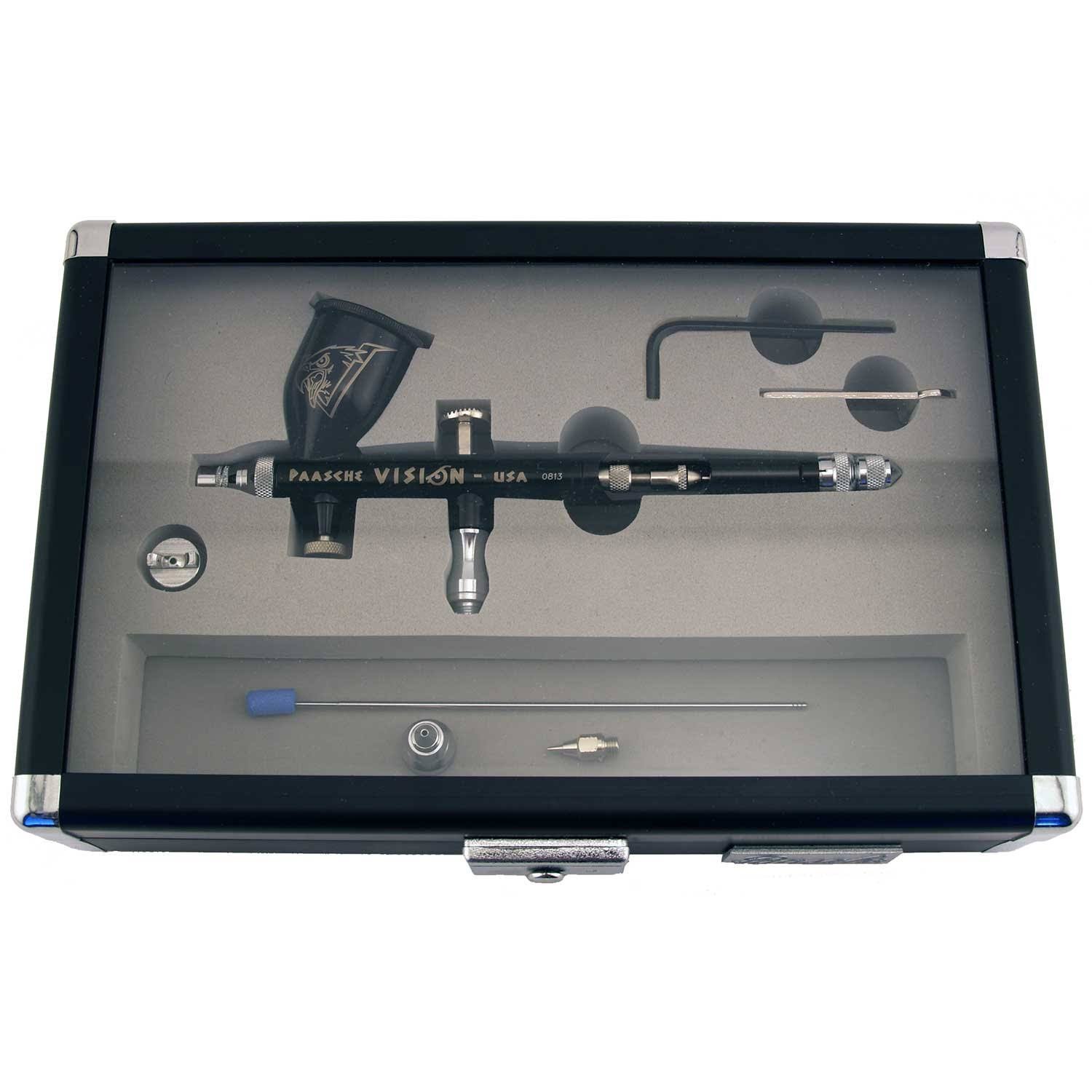 Paasche Airbrush Vision Gravity Feed Double Action Airbrush Set